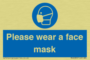 Please wear a face mask